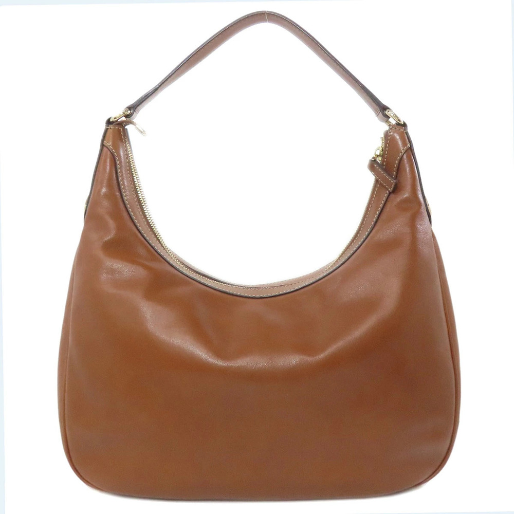 Gucci Shoulder Leather Hobo Bag Black